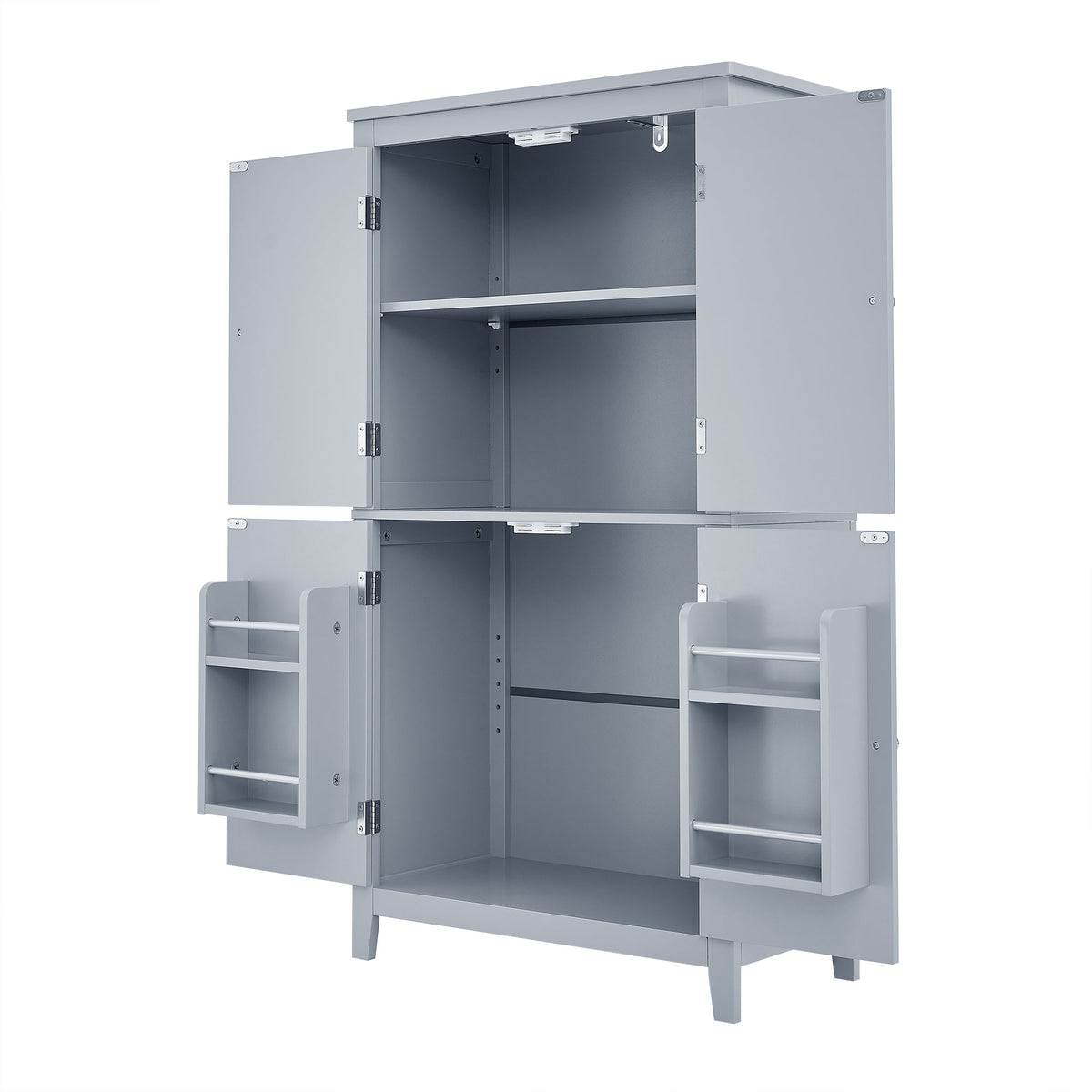 Bathroom Floor Storage Cabinet with Adjustable Shelves