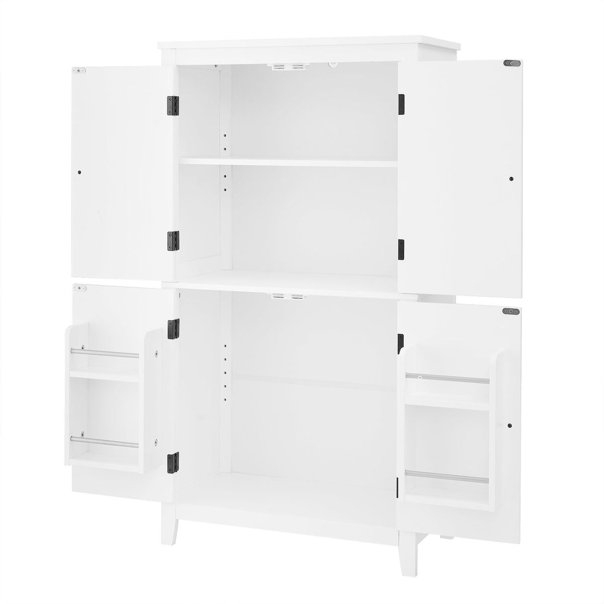 Bathroom Floor Storage Cabinet with Adjustable Shelves