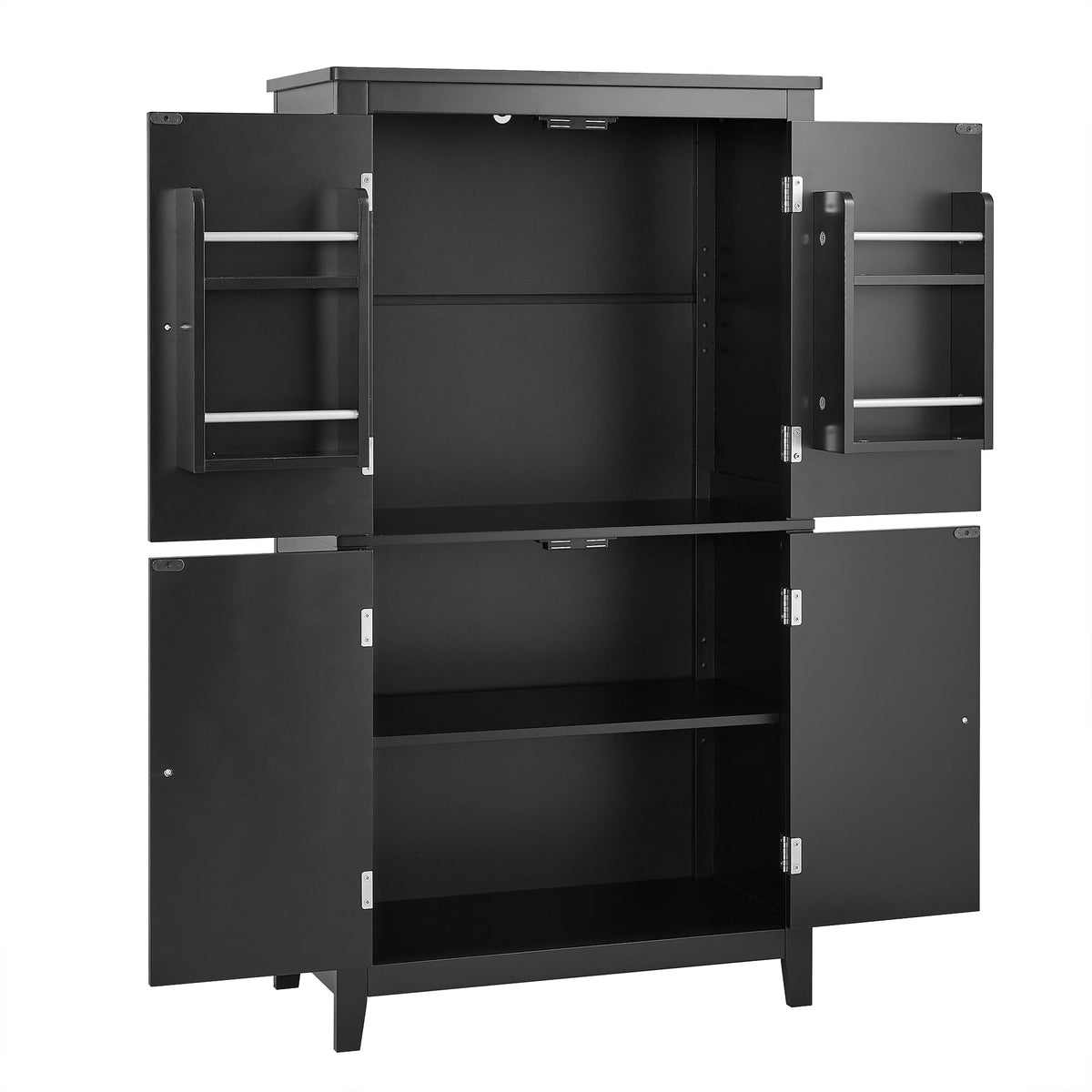 Bathroom Floor Storage Cabinet with Adjustable Shelves