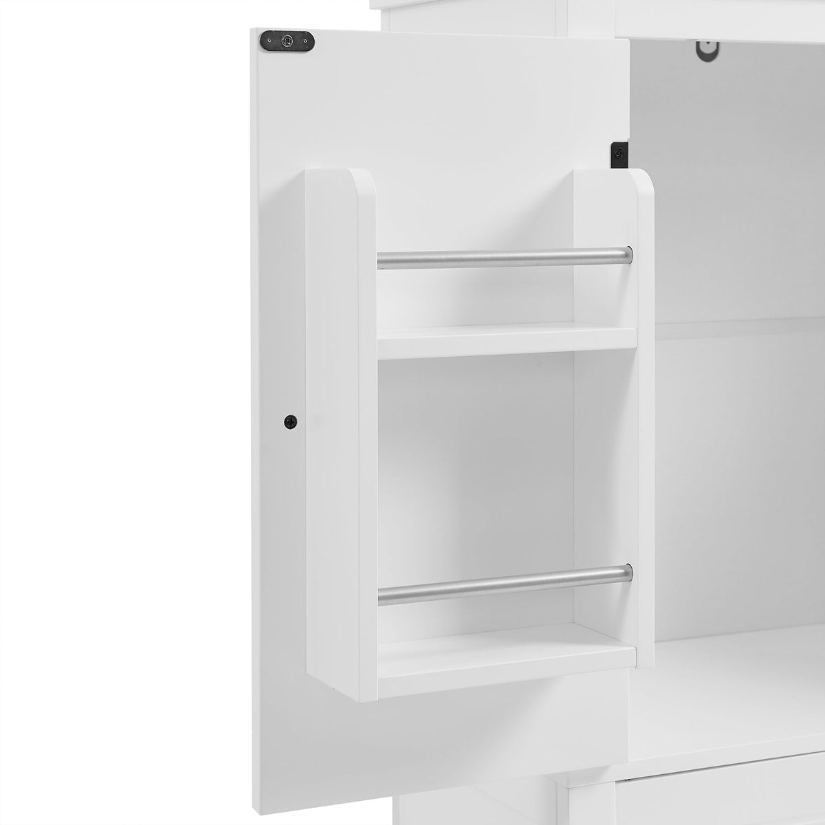 Bathroom Floor Storage Cabinet with Adjustable Shelves