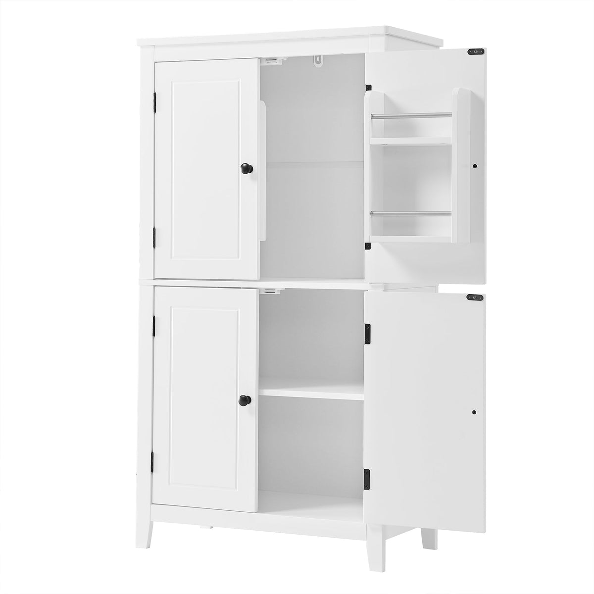 Bathroom Floor Storage Cabinet with Adjustable Shelves