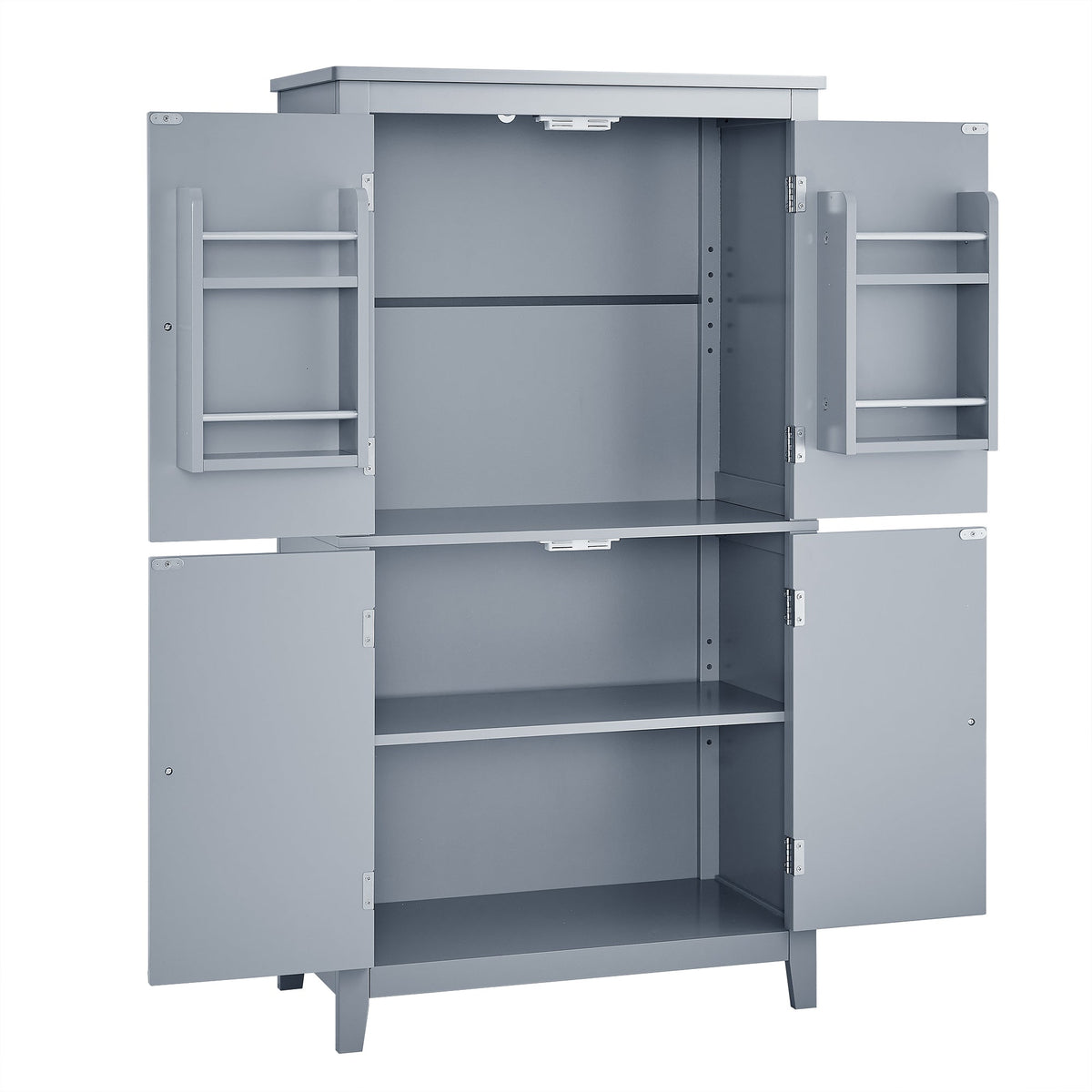 Bathroom Floor Storage Cabinet with Adjustable Shelves