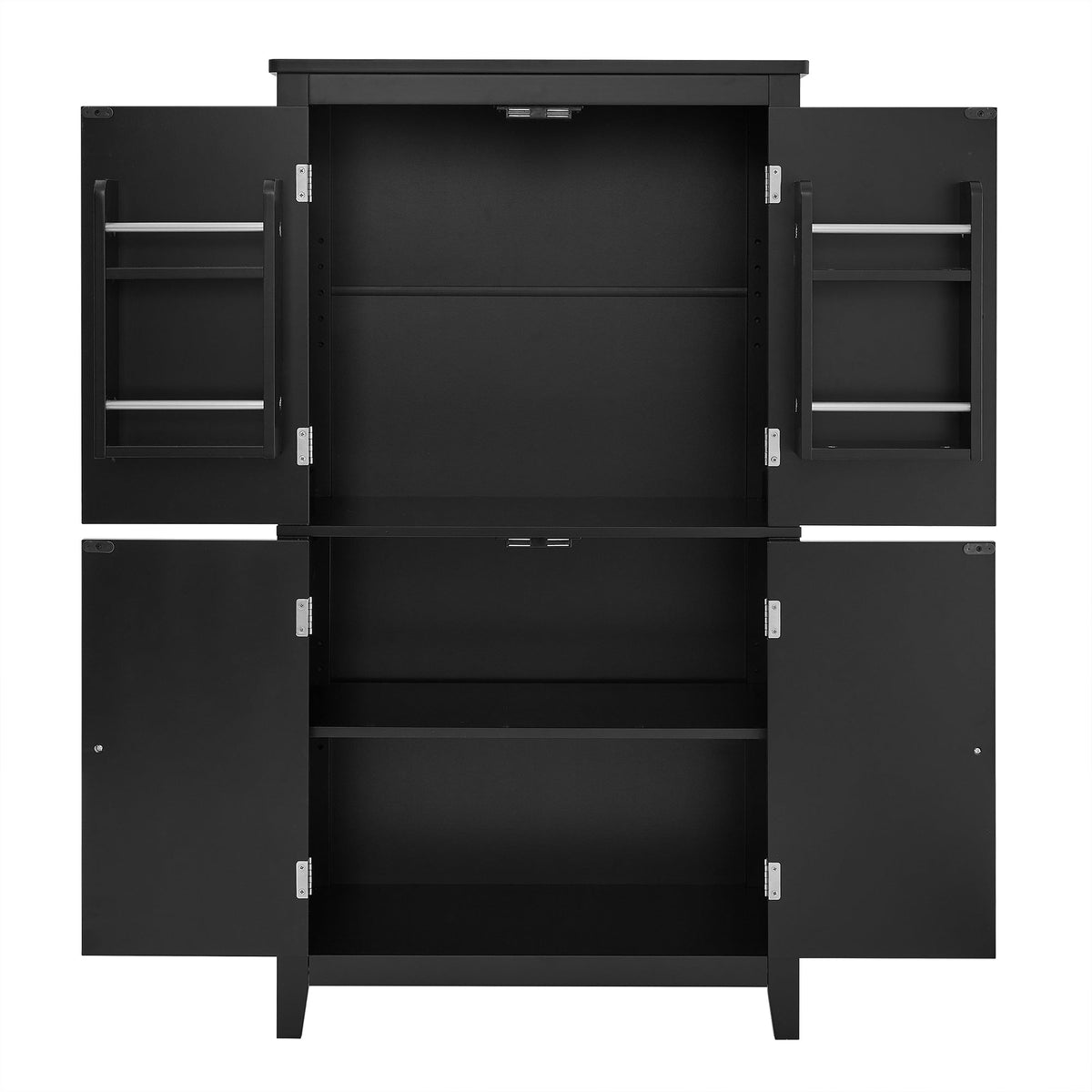 Bathroom Floor Storage Cabinet with Adjustable Shelves