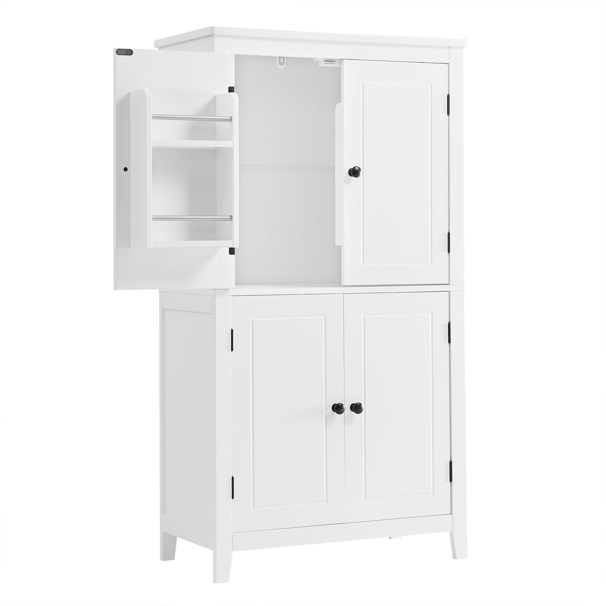 Bathroom Floor Storage Cabinet with Adjustable Shelves