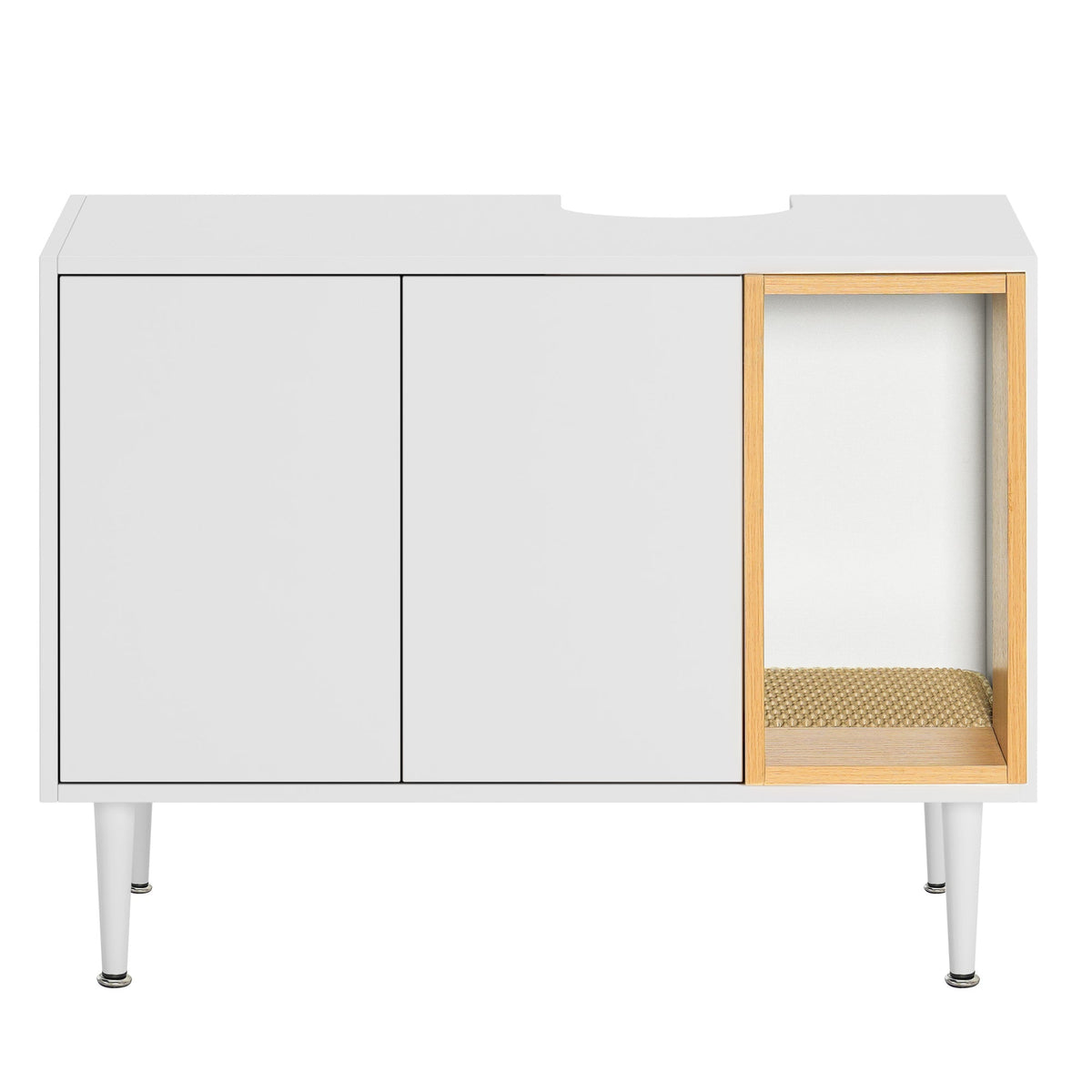 Bathroom Sink Cabinet With Hidden Pet Waste Storage