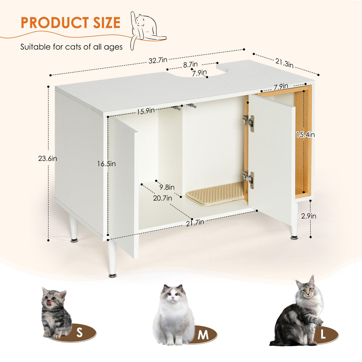 Bathroom Sink Cabinet With Hidden Pet Waste Storage
