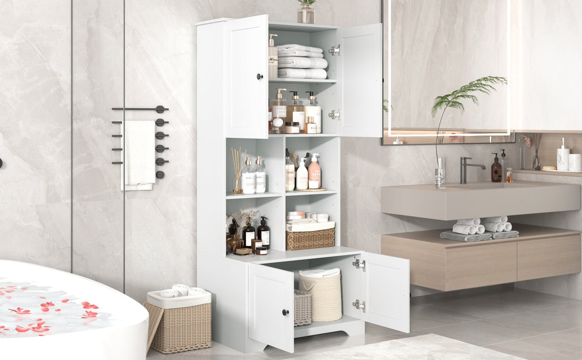 Tall Bathroom Storage Cabinet with Adjustable Shelf