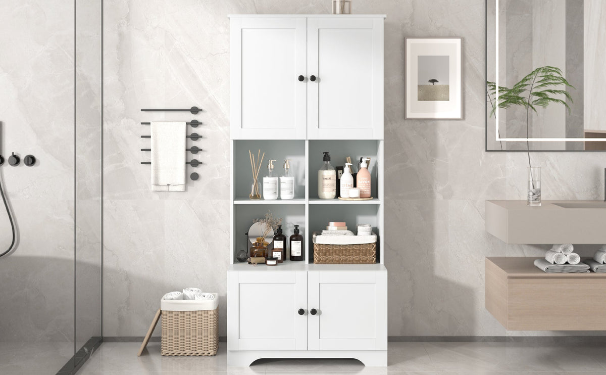 Tall Bathroom Storage Cabinet with Adjustable Shelf