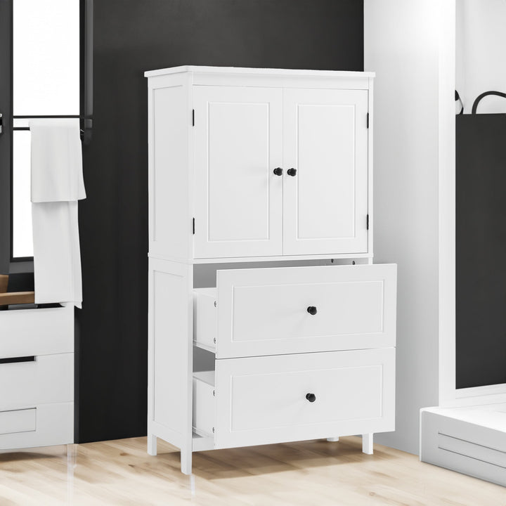 Bathroom Storage Cabinet with Doors, Drawers & Shelf
