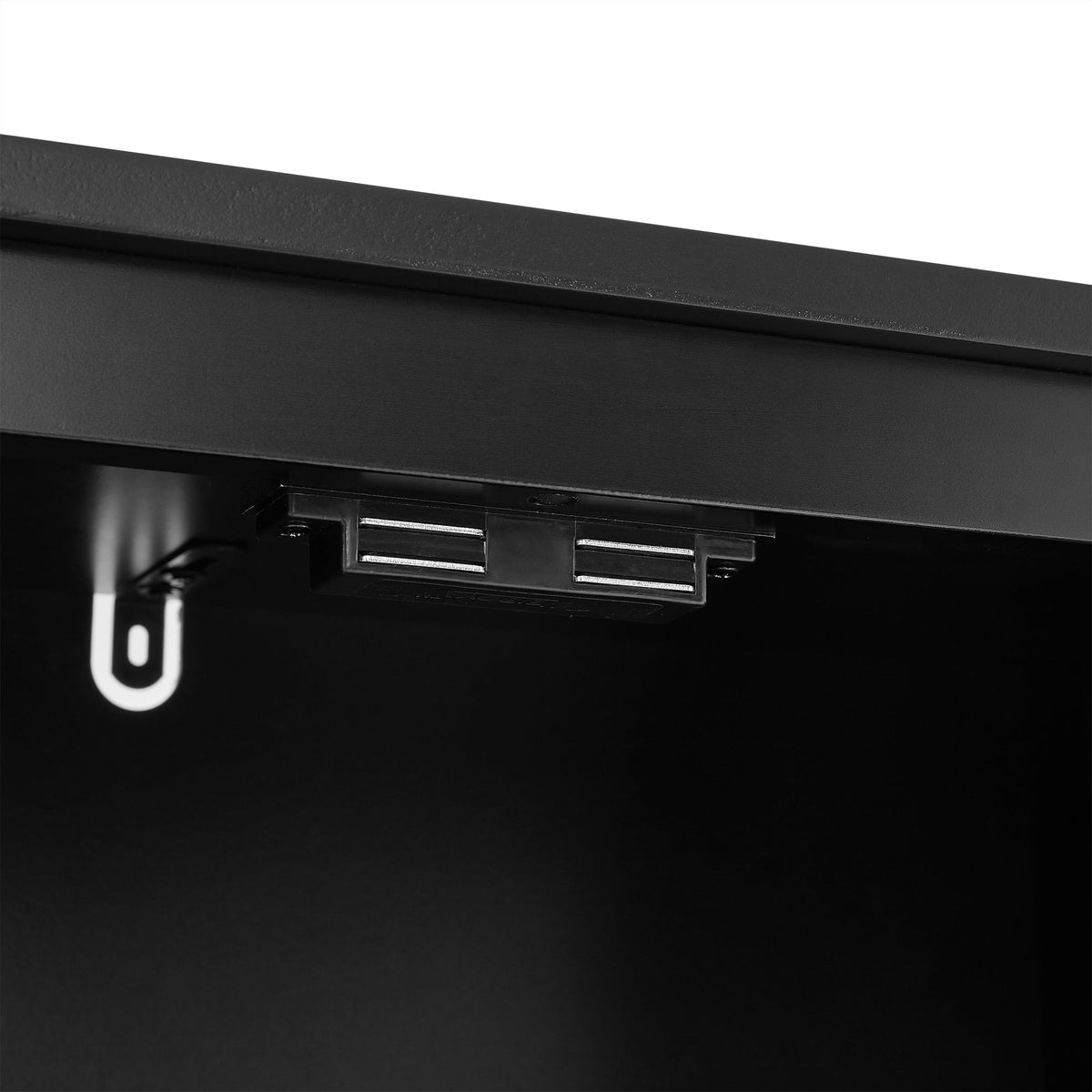 Black Bathroom Storage Cabinet with Doors & Drawers