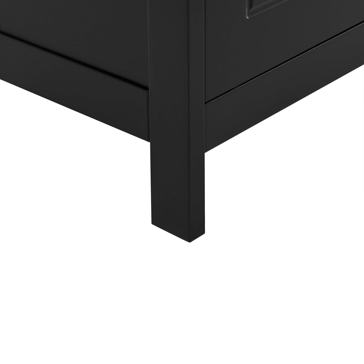 Black Bathroom Storage Cabinet with Doors & Drawers