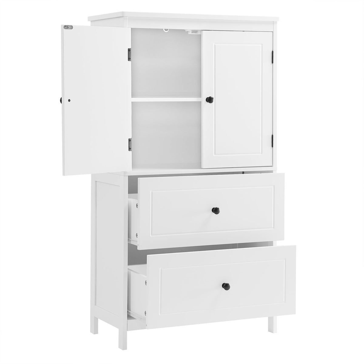 Bathroom Storage Cabinet with Doors, Drawers & Shelf