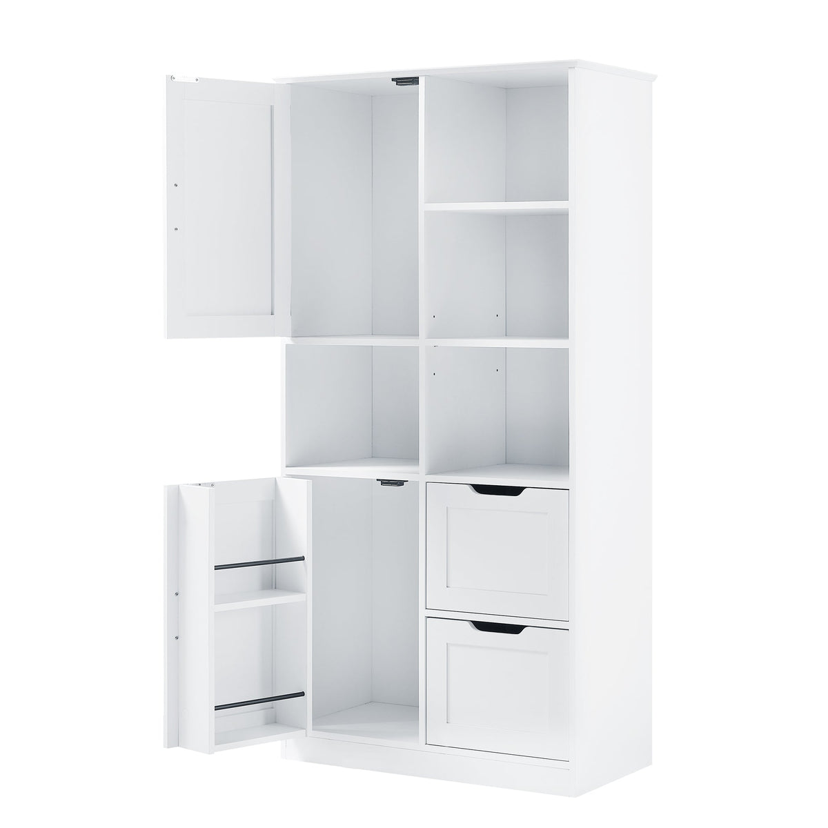 Bathroom Storage Cabinet with Doors, Drawers & Shelves