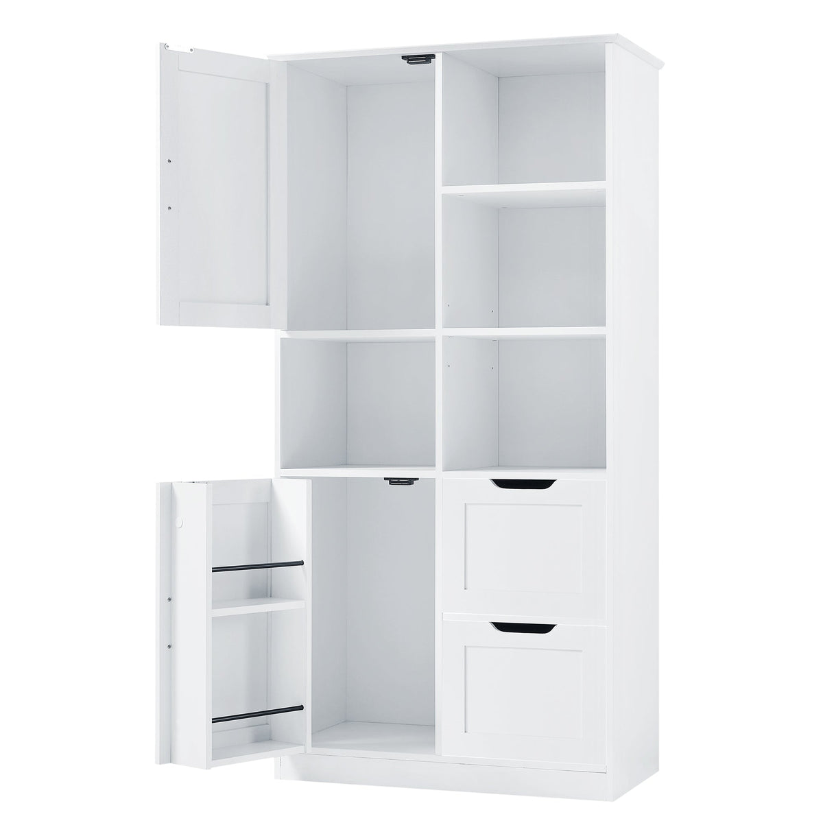 Bathroom Storage Cabinet with Doors, Drawers & Shelves