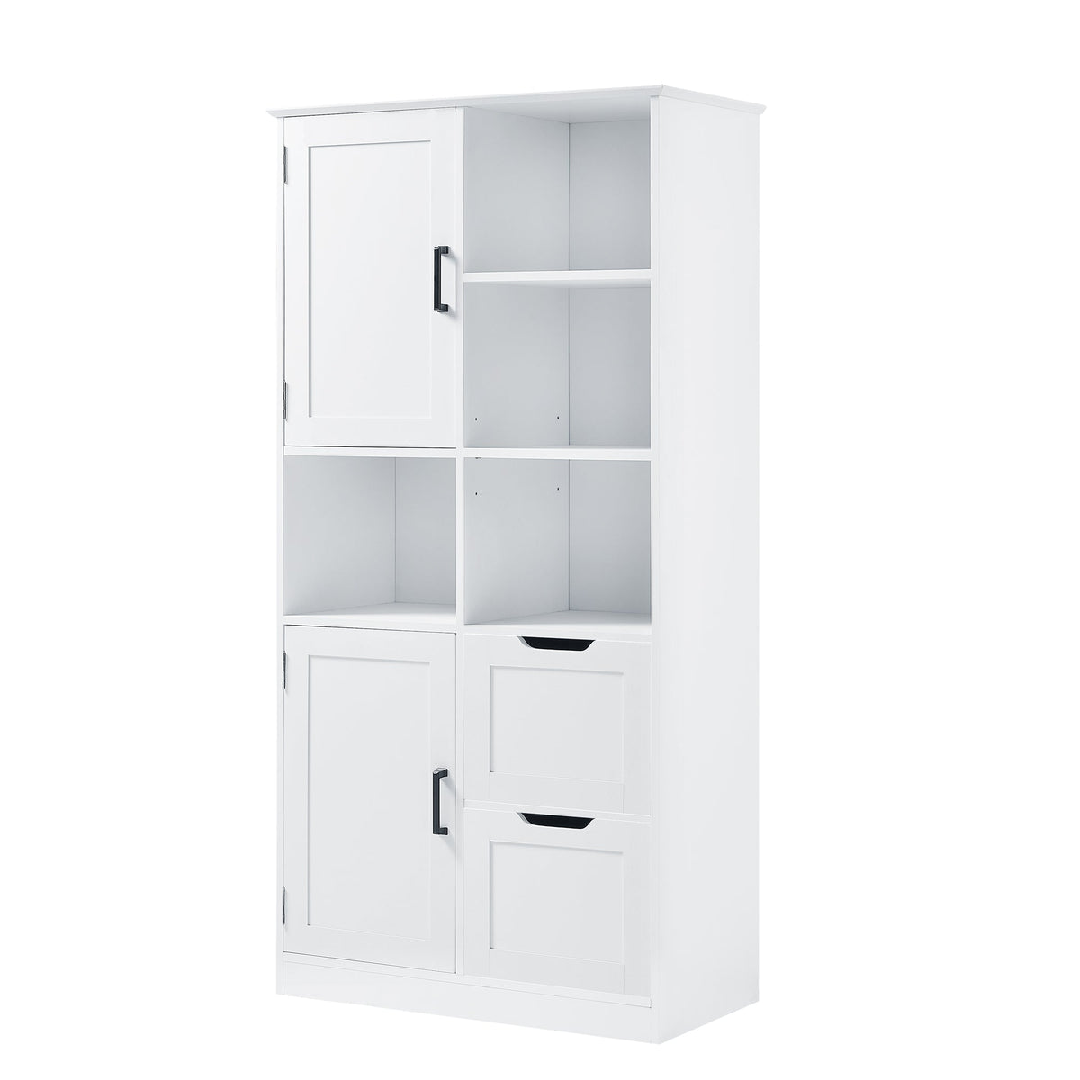 Bathroom Storage Cabinet with Doors, Drawers & Shelves