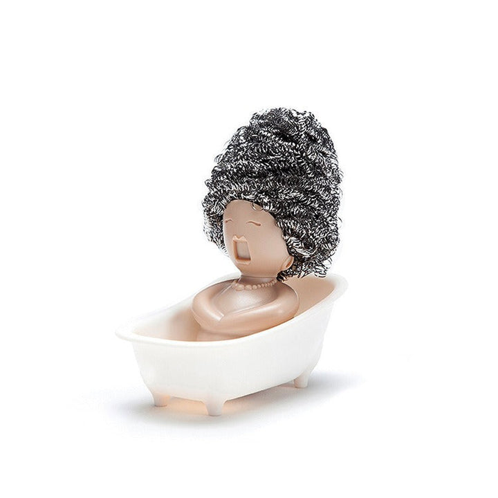 Bathtub Scrubber Holder Rack for Kitchen Sink Sponges