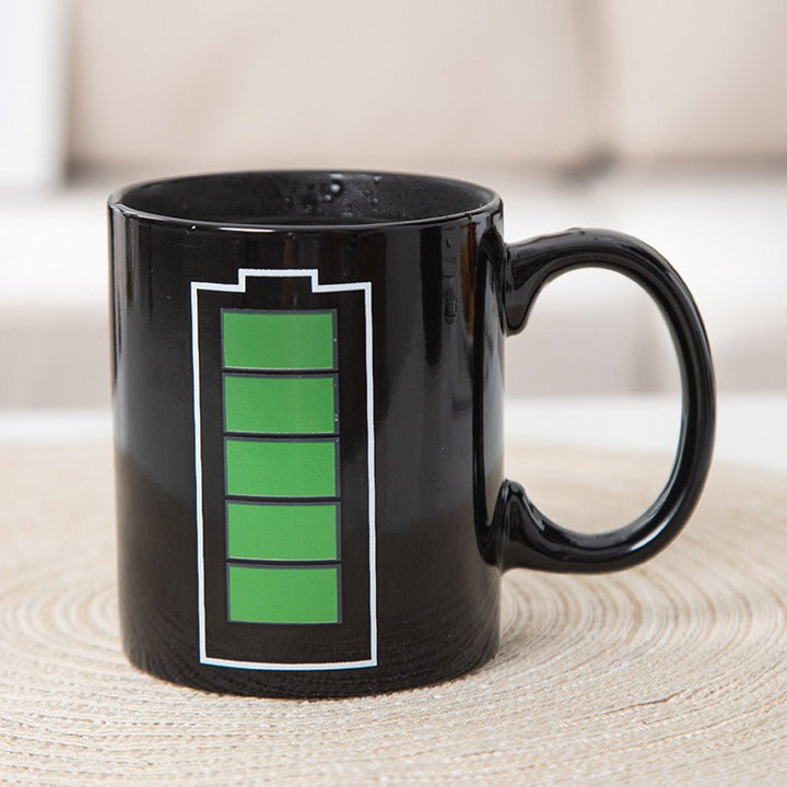 Color Changing Coffee Mug with Battery Level Design