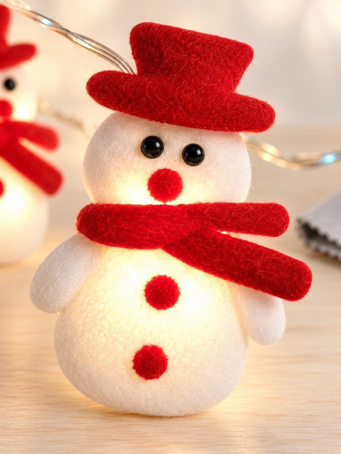 Battery Snowman LED String Lights for Christmas Decor