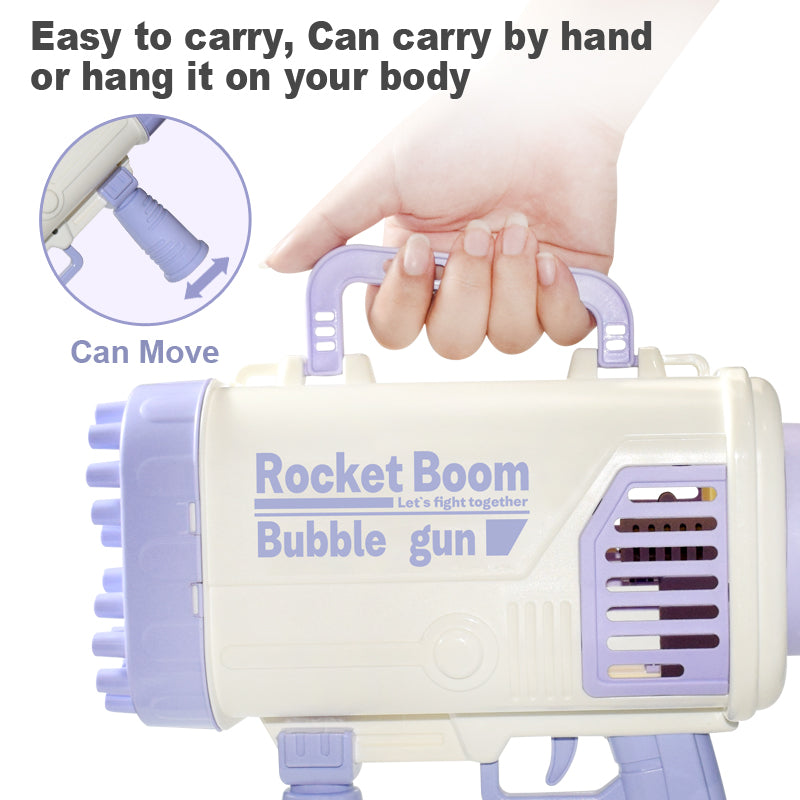 44-Hole Bubble Gun for Big, Portable Outdoor Bubble Fun