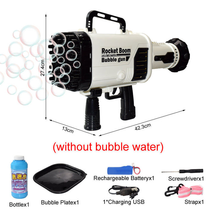 44-Hole Bubble Gun for Big, Portable Outdoor Bubble Fun