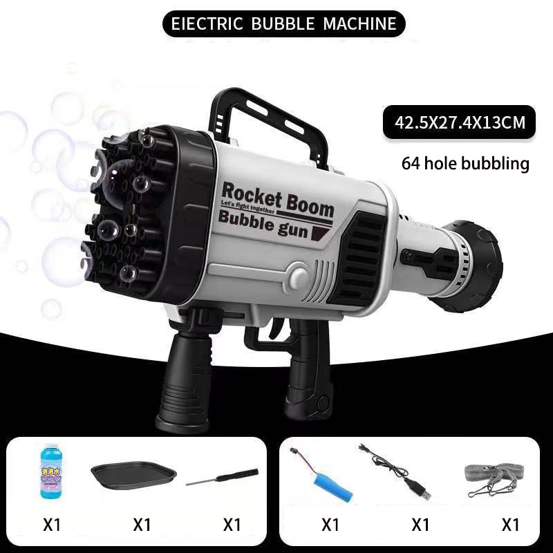Children's Bubble Gun Toy With Portable Fan Conversion