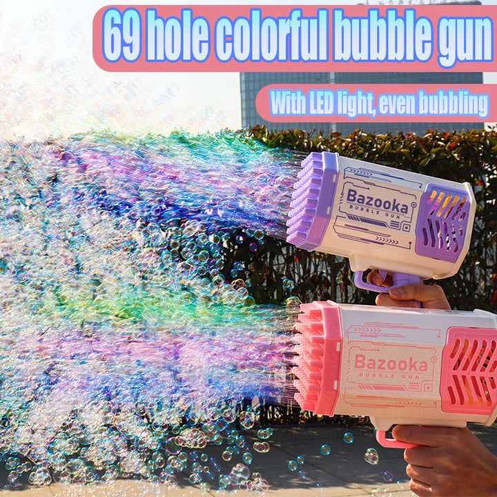69-Hole Bubble Gun for High-Volume Outdoor Party Fun