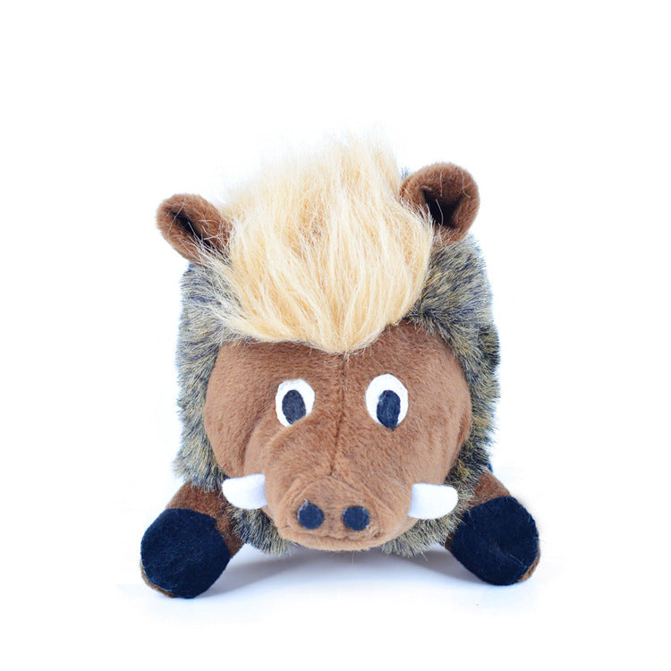 Warthog Plush Dog Toy for Engaging Indoor Chew Play