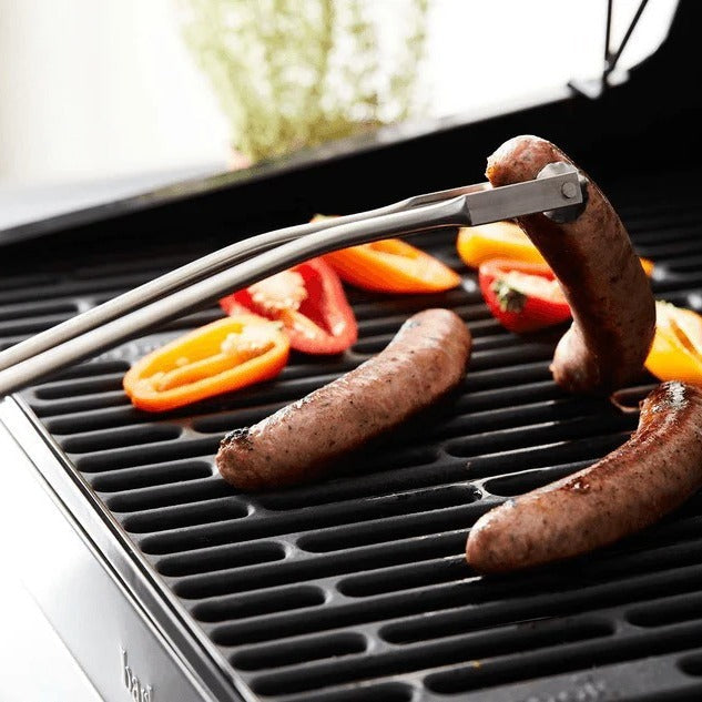 BBQ Sausage Tongs That Keep Juices In Stainless Steel