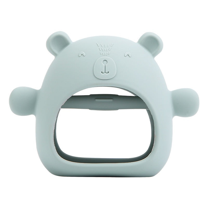 Silicone Baby Teether Bear Toy for Gentle Gum Relief