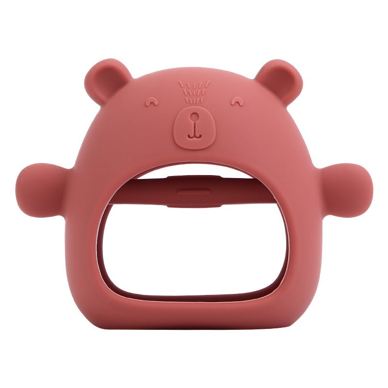 Silicone Baby Teether Bear Toy for Gentle Gum Relief