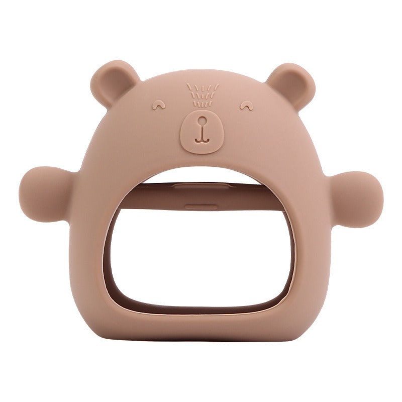 Silicone Baby Teether Bear Toy for Gentle Gum Relief