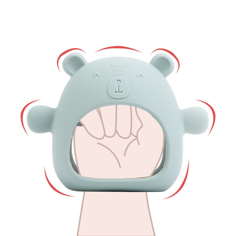 Silicone Baby Teether Bear Toy for Gentle Gum Relief