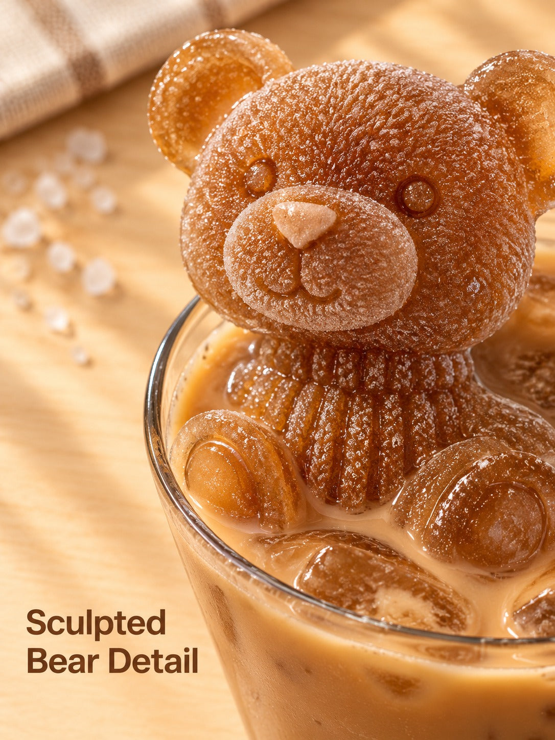 3D Silicone Bear Ice Cube Mold for Iced Coffee & Milk Tea
