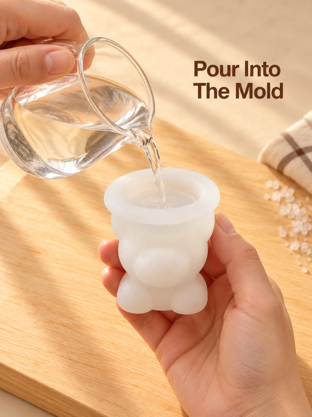 3D Silicone Bear Ice Cube Mold for Iced Coffee & Milk Tea