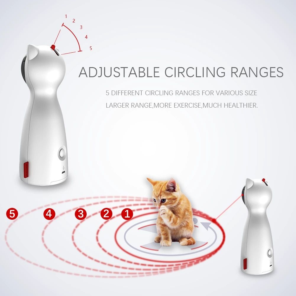Automatic Cat Laser Toy for Indoor Exercise and Enrichment