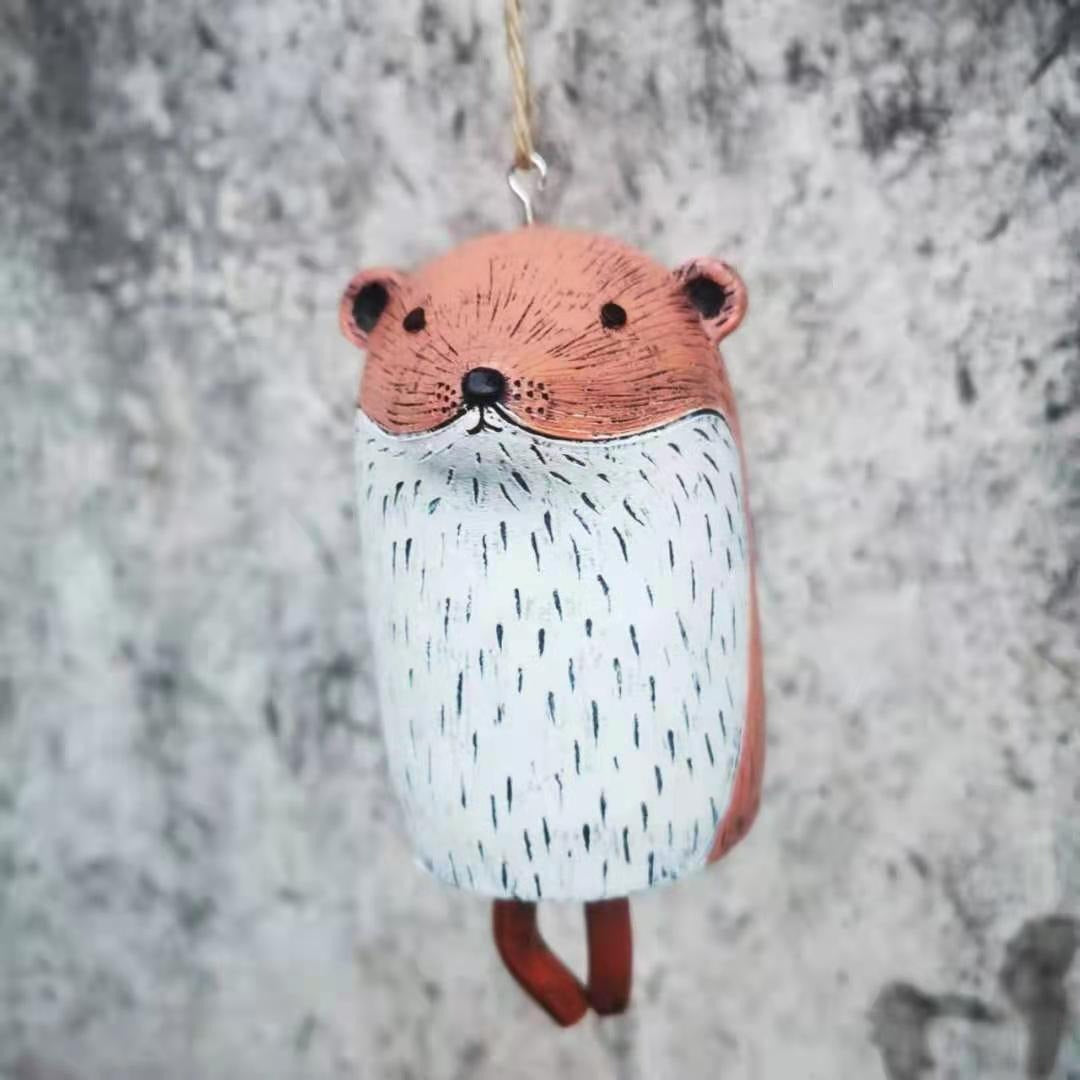 Woodland Animal Wind Chime for Whimsical Garden Decor