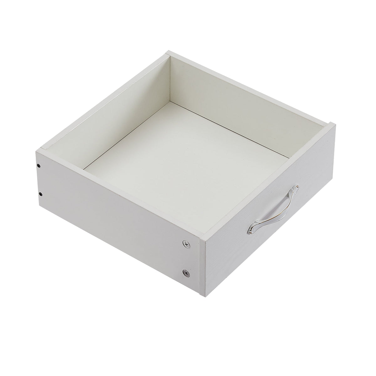 White 9-Drawer Dresser with Wood-Grain Storage Space