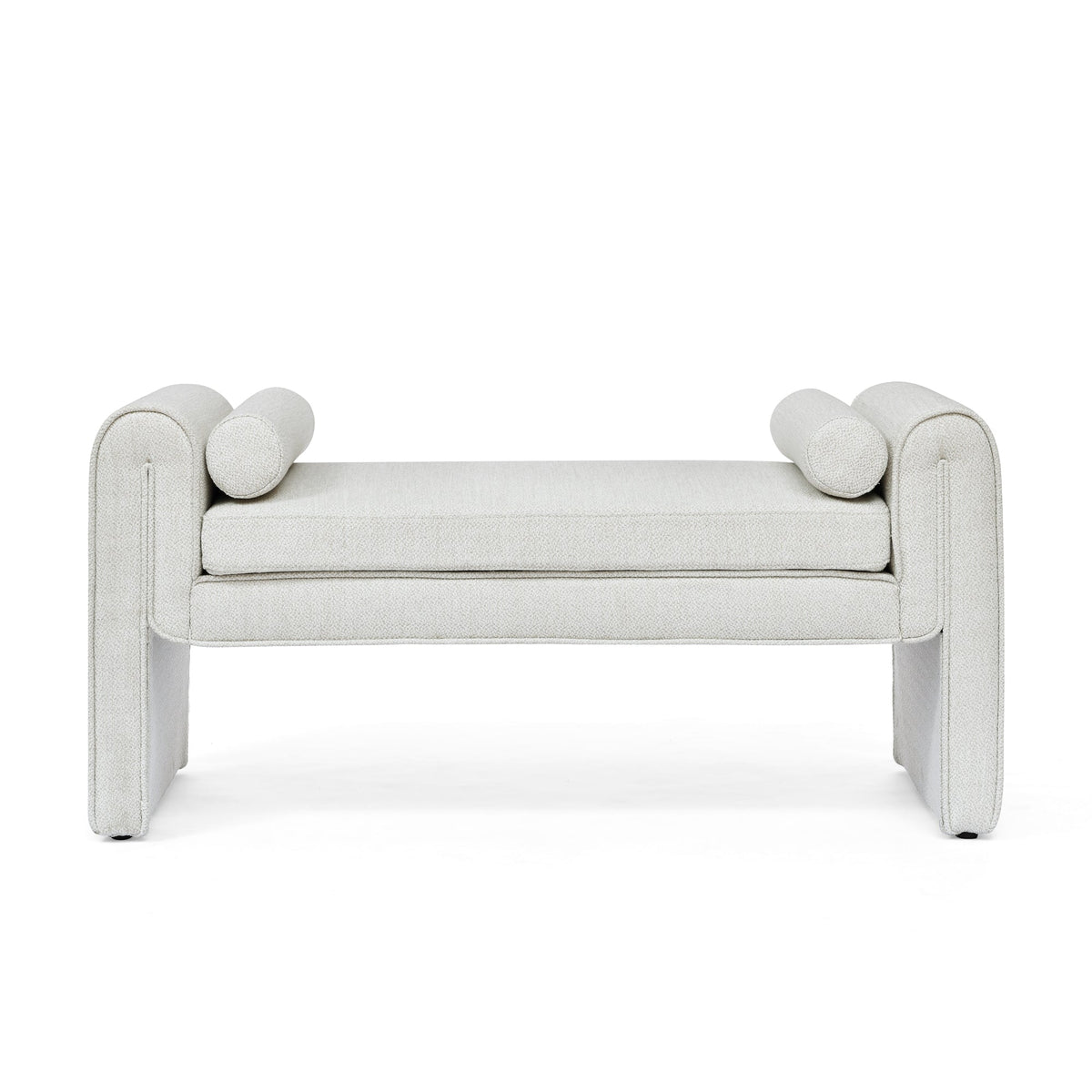 Upholstered Bedroom Storage Bench with Bolster Arms