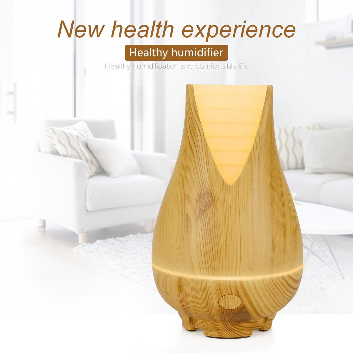 Wood Grain Vase Humidifier & Aroma Diffuser for Bedroom