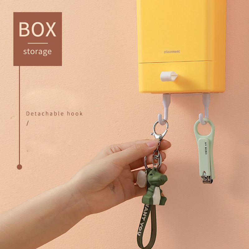 Bedside Wall Storage Box, Punch-Free Remote Holder