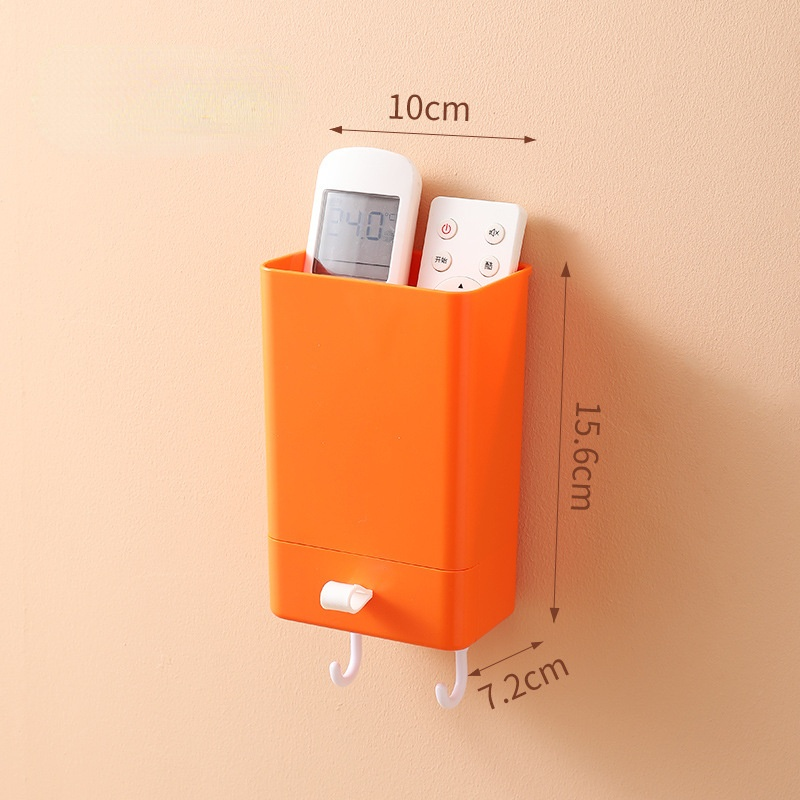 Bedside Wall Storage Box, Punch-Free Remote Holder