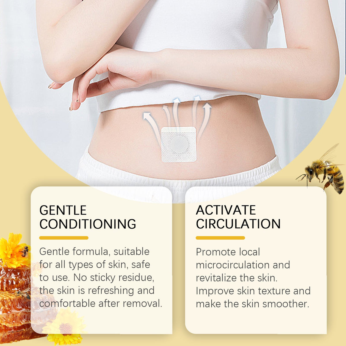Bee Venom Body Shaping Patch for a Firmer-Looking Waist