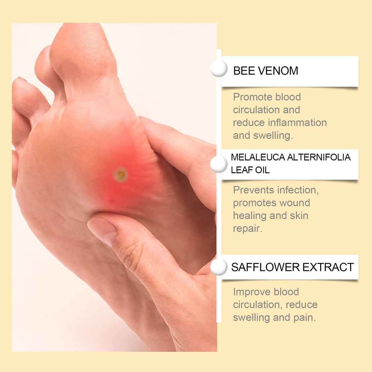 Bee Venom Foot Care Spray for Swollen, Cracked Feet