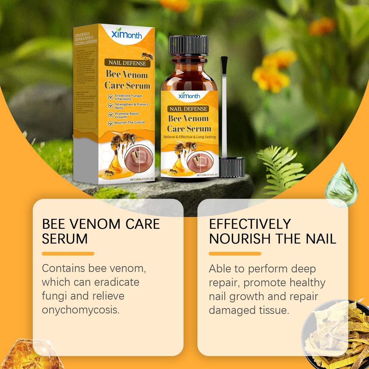 Bee Venom Nail Serum for Fungal and Brittle Nail Care