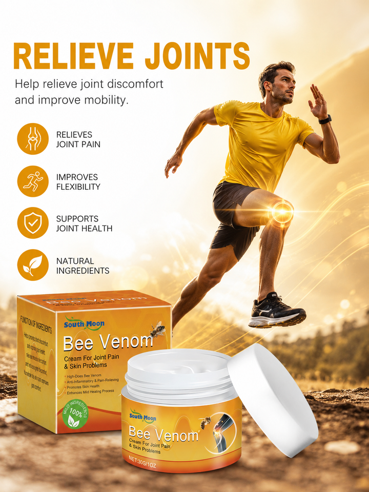 Bee Venom Joint Pain Cream – Relief for Knees, Shoulders