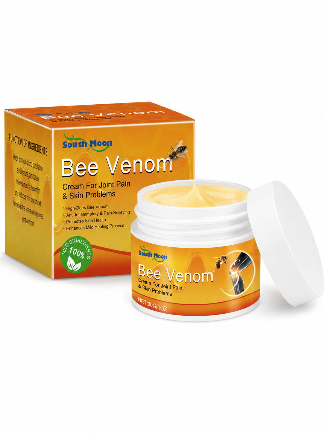 Bee Venom Joint Pain Cream – Relief for Knees, Shoulders