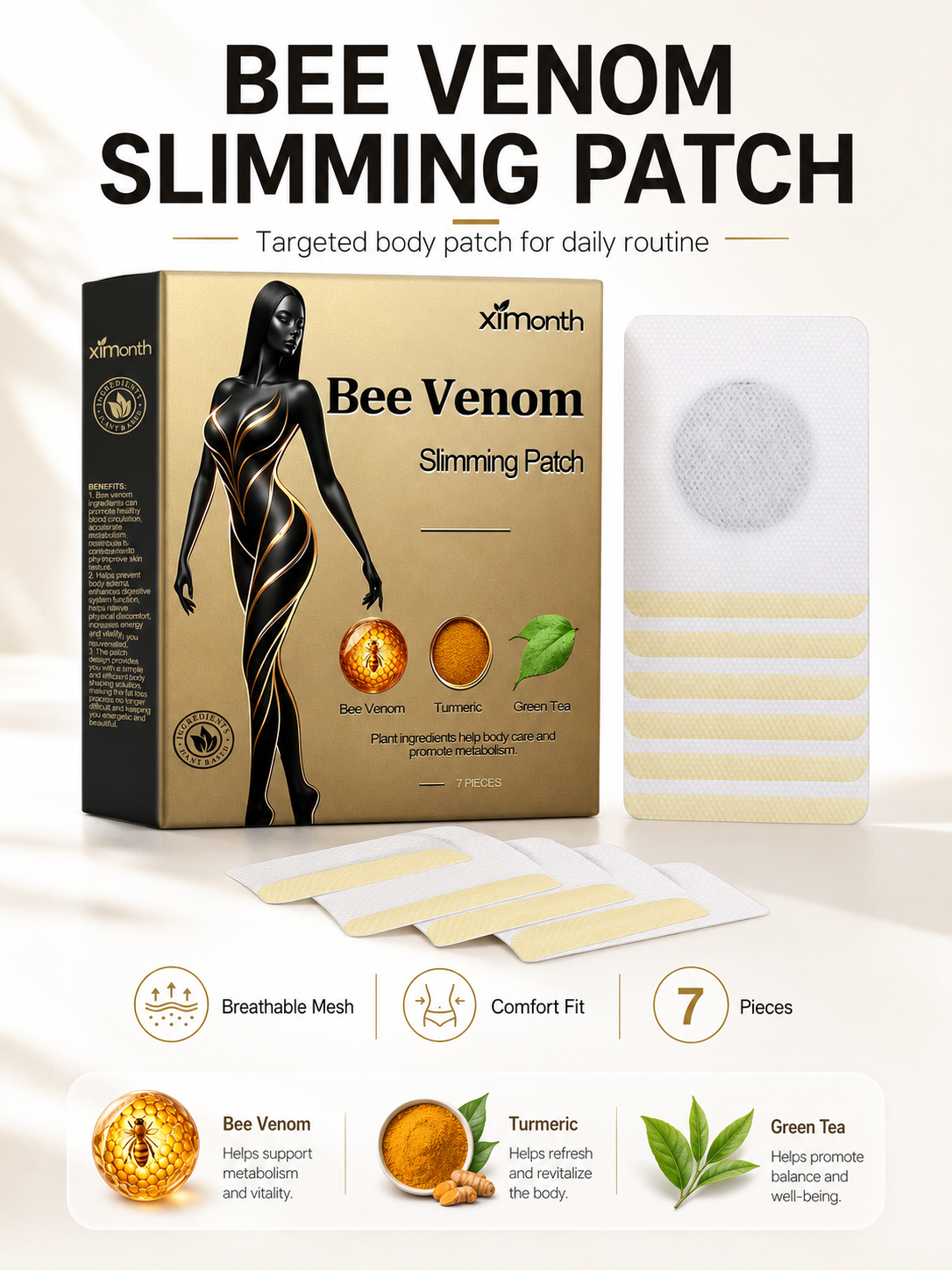 Bee Venom Slimming Patches – Overnight Firming Results