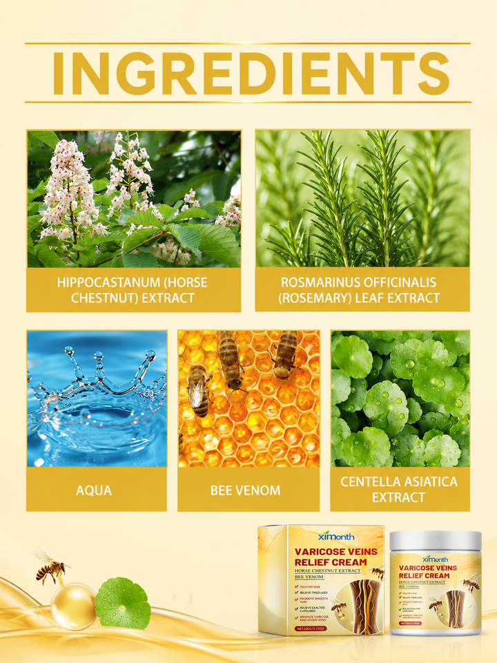 Bee Venom Varicose Cream — Visibly Reduce Vein Appearance