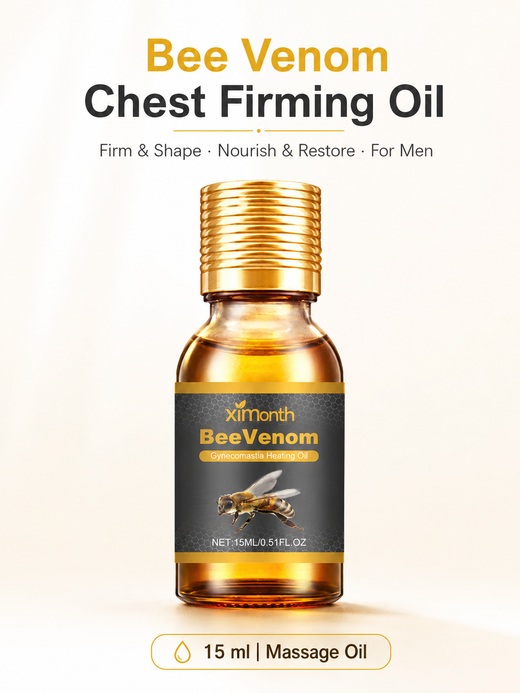 Men's Chest Firming Oil — Bee Venom Lifts & Defines Chest Fast