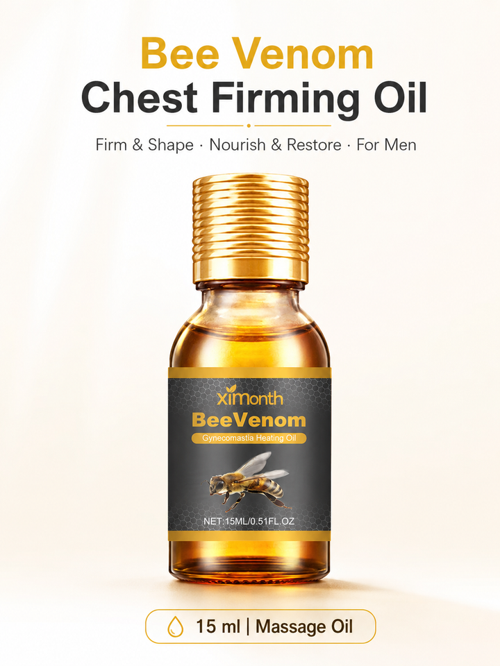 Men's Chest Firming Oil — Bee Venom Lifts & Defines Chest Fast